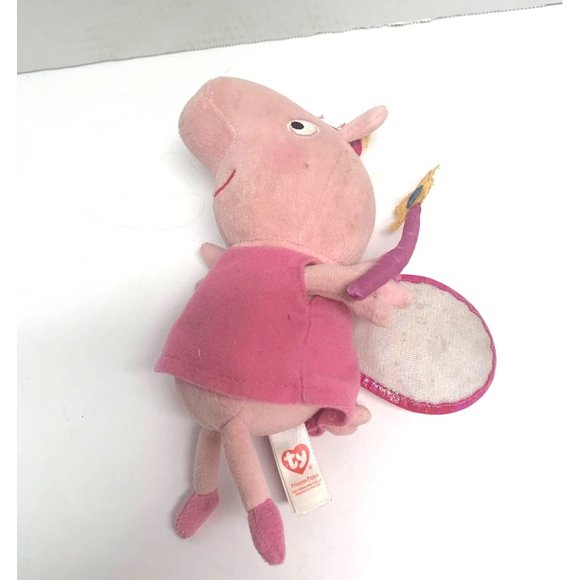 Ty beanie Babies Plush Peppa Pig Stuffed Animal Doll Toy 6 in Princess Peppa pin - Picture 2 of 4